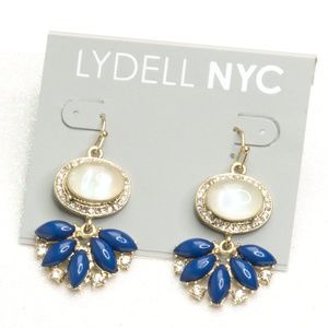 🌺 Lydell NYC Opal and Blue Statement Earrings